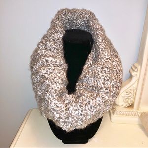 Trendy Metallic Grey Infinity Scarf